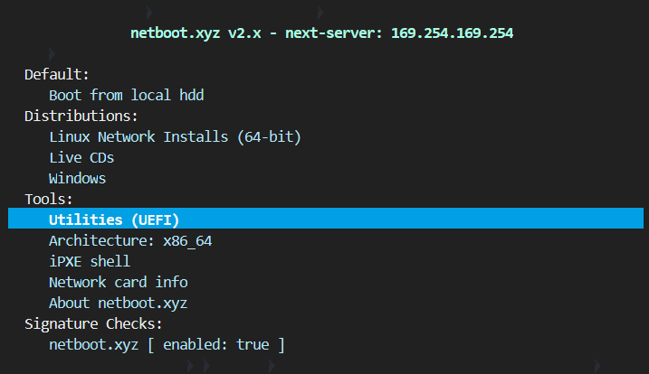 Utilities UEFI