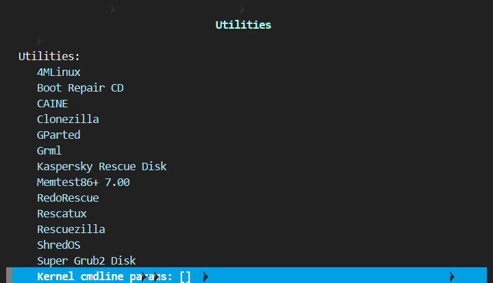 Kernel cmdline params