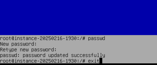 exit + reboot
